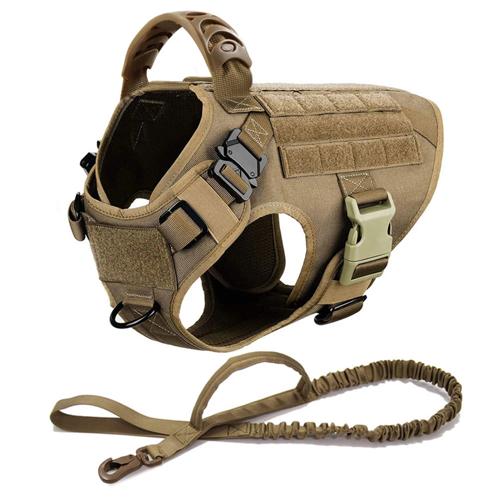 Military Dog Harness Leash Set for Large Dogs