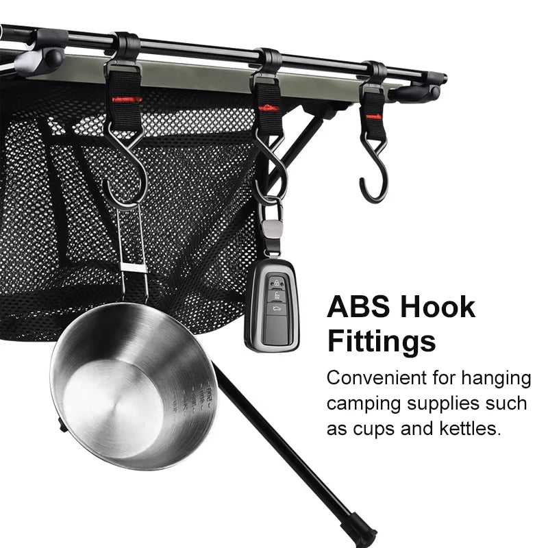 Folding Camping Table Aluminum Lightweight Portable with Storage Mesh Bag for Outdoor Equipment