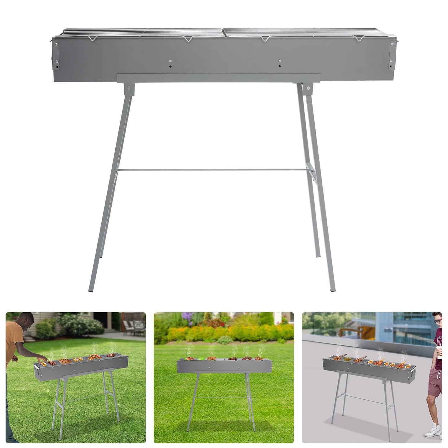 Portable BBQ Grill Folding Camping Barbecue Charcoal Grills