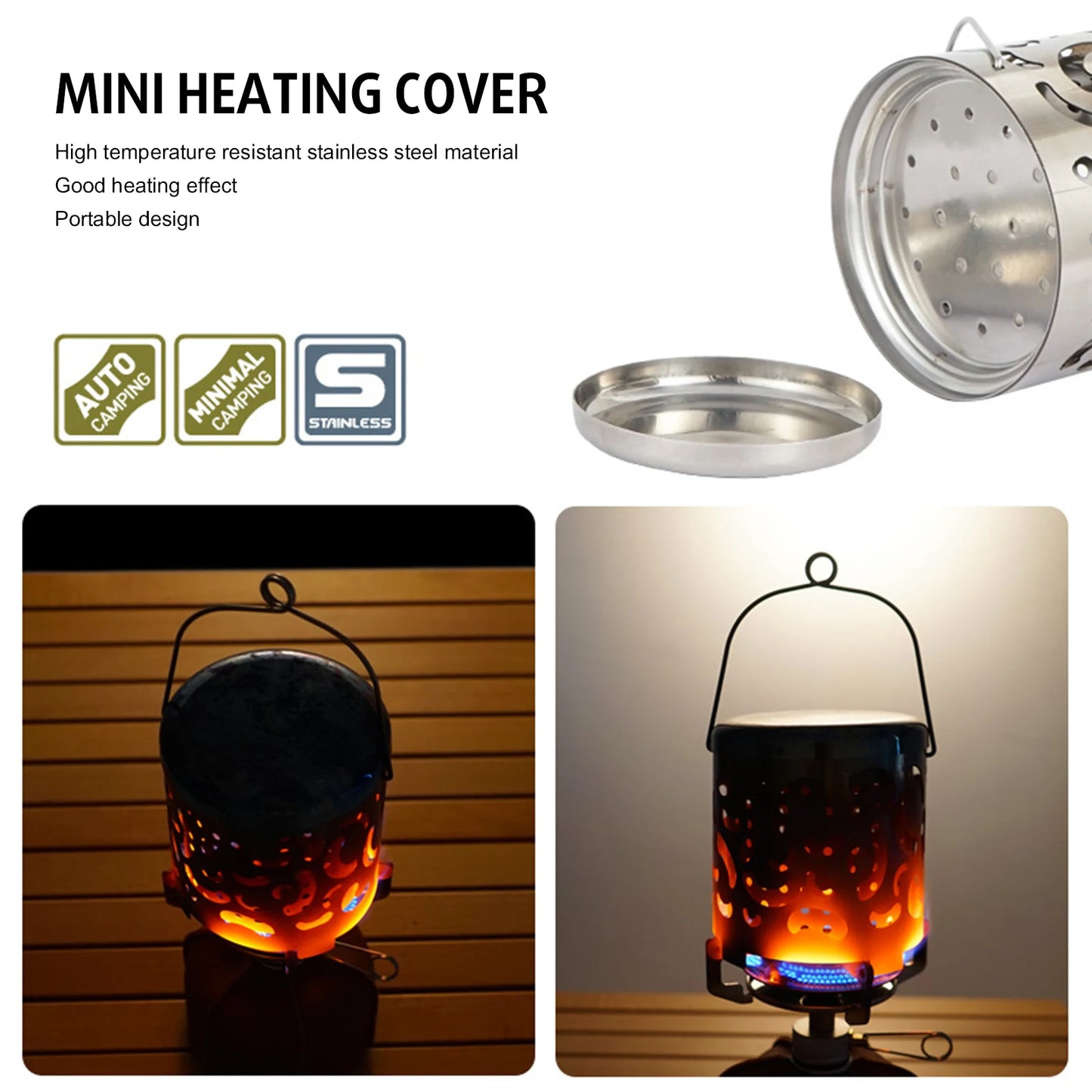 Stainless Steel Mini Camping Tent Heater