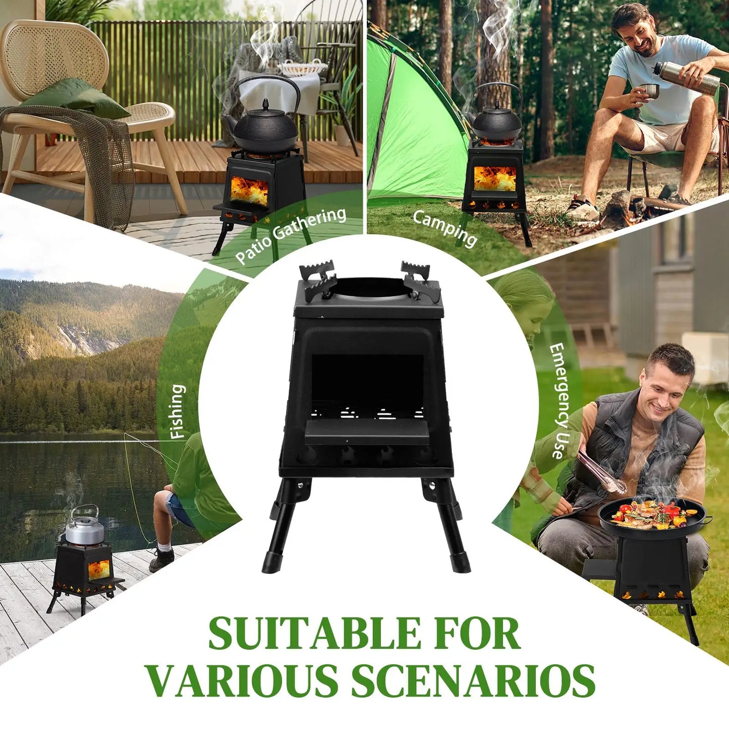 Compact Wooden Camping Stove - Lightweight & Portable Outdoor Cooking Gear