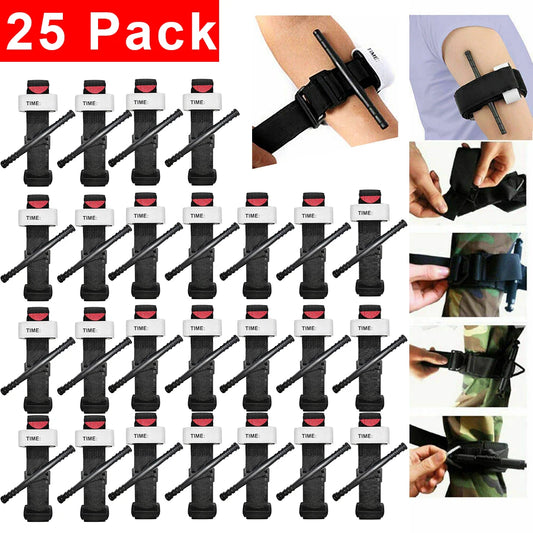 5/10/25 Pcs Emergency Medical Tourniquet with Quick and Slow Release for First Aid and Outdoor Use