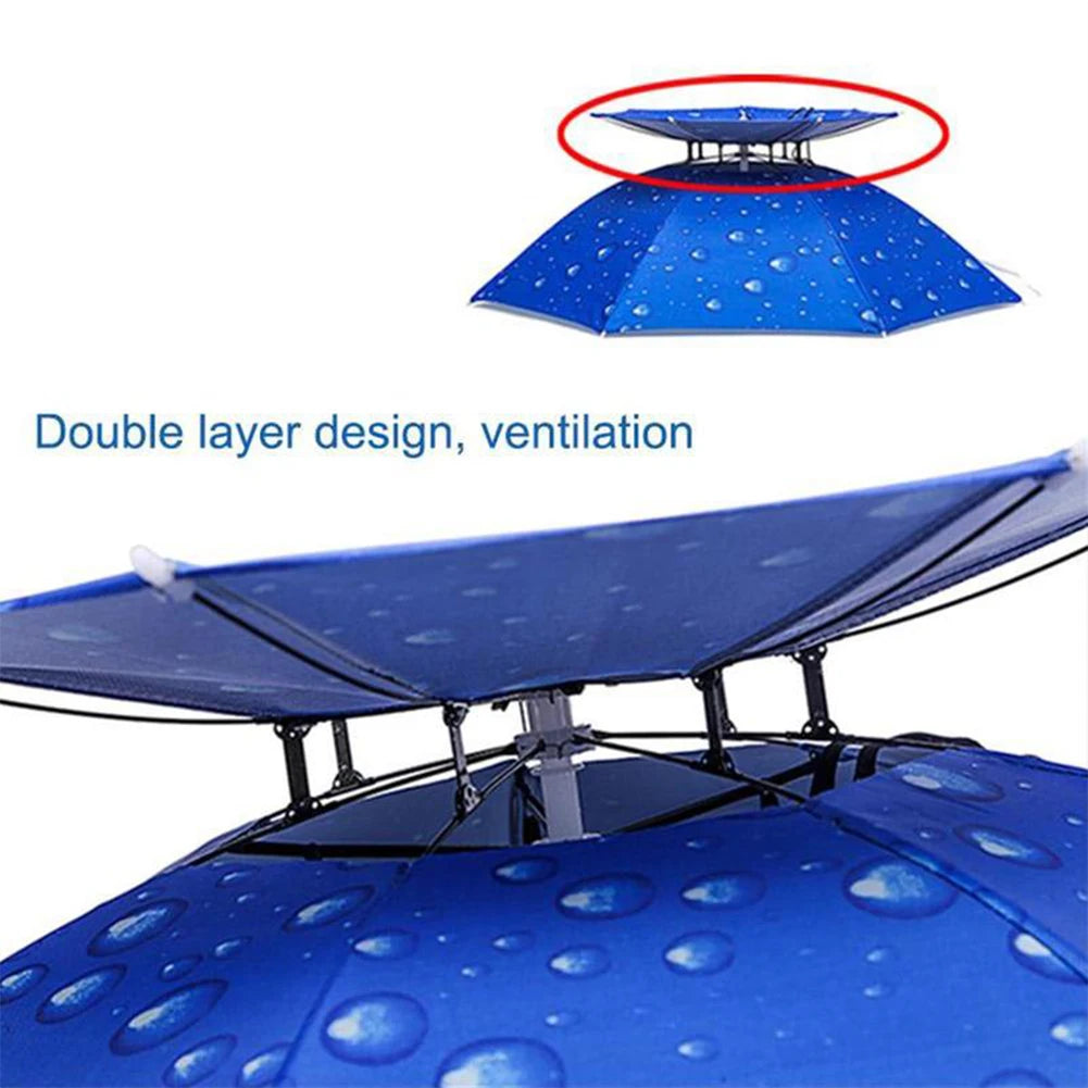 Outdoor Fishing Umbrella Portable Folding Double-layer Windproof UV-proof