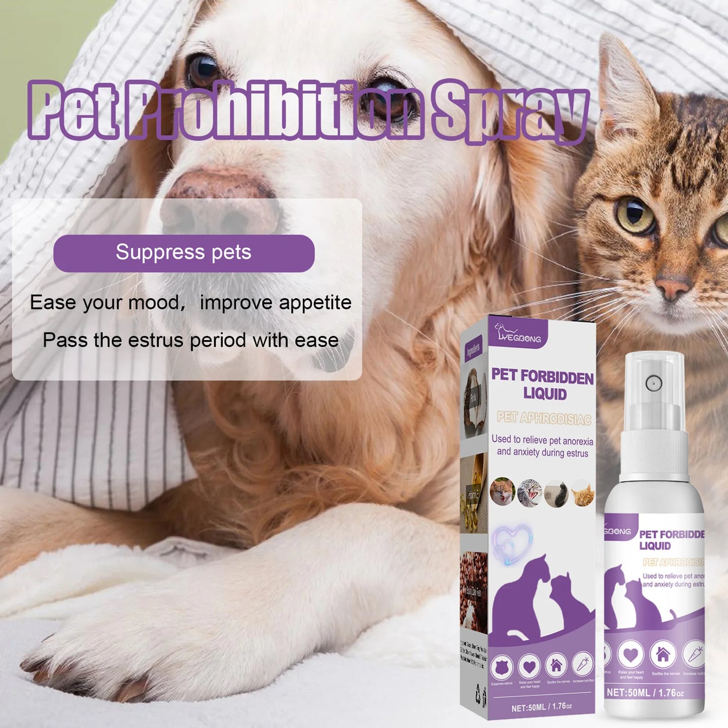Calming Spray for Dogs and Cats Anti Anxiety Diffuser for Travel and Stress Relief