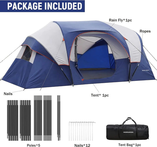 10 Person Dome Camping Tent Portable and Windproof