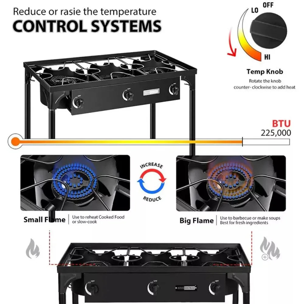 Professional Portable Propane Camping Stove with Regulator