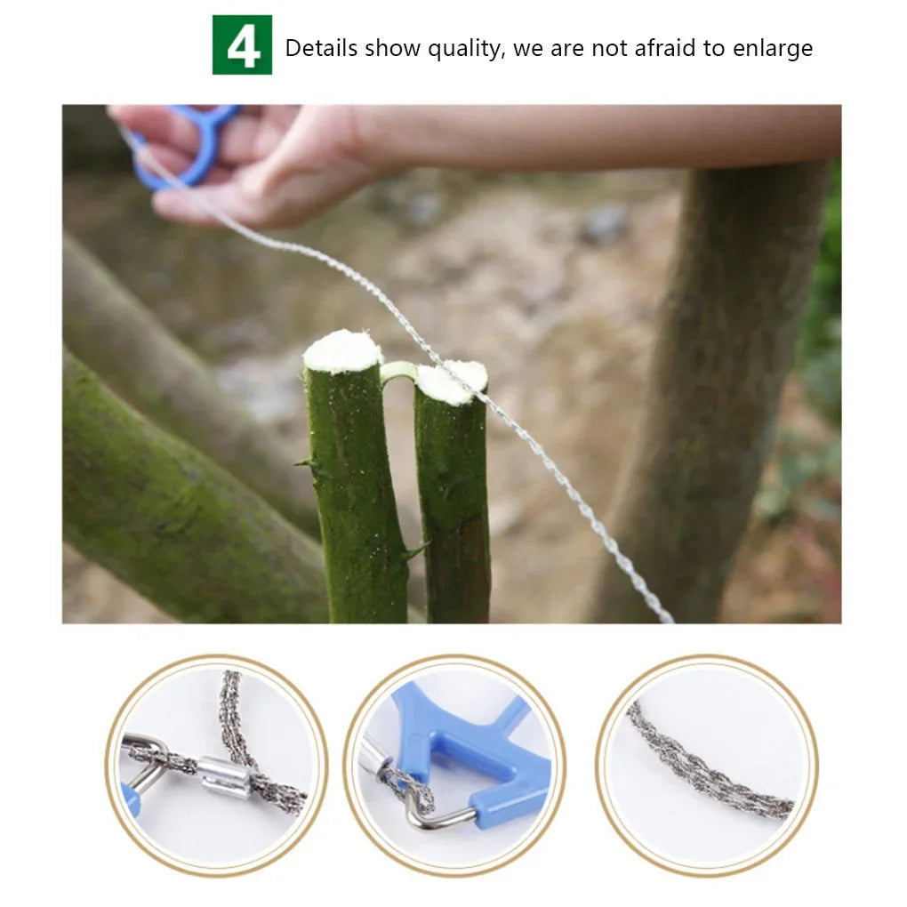 Stainless Steel Wire Saw Survival Tool Kit for Camping Hiking Hunting