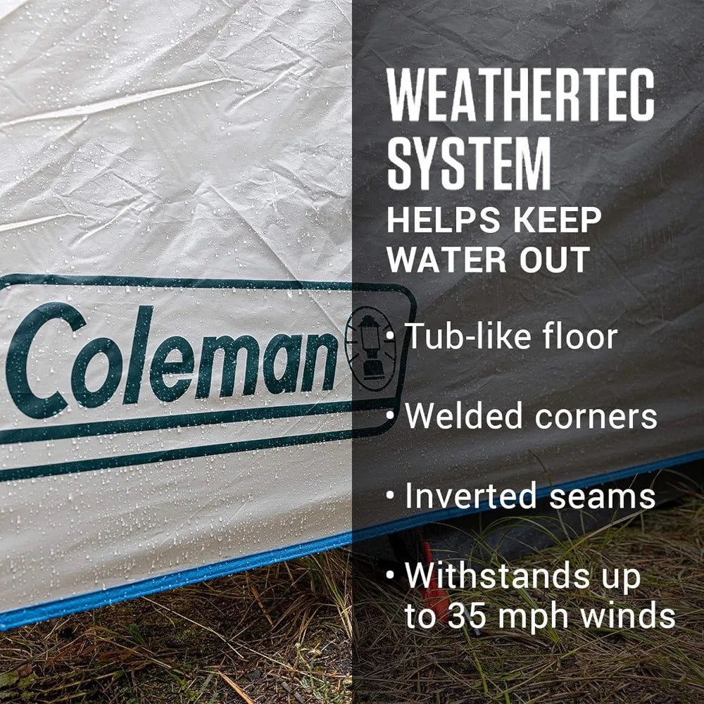 Coleman Weatherproof Cabin Tent with Screened Porch for 4 to 6 People