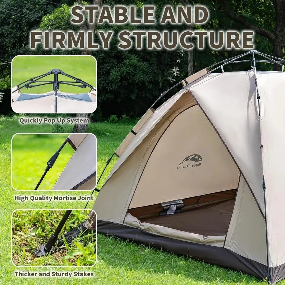 Instant Pop-Up Waterproof Camping Tent for 1-4 Persons