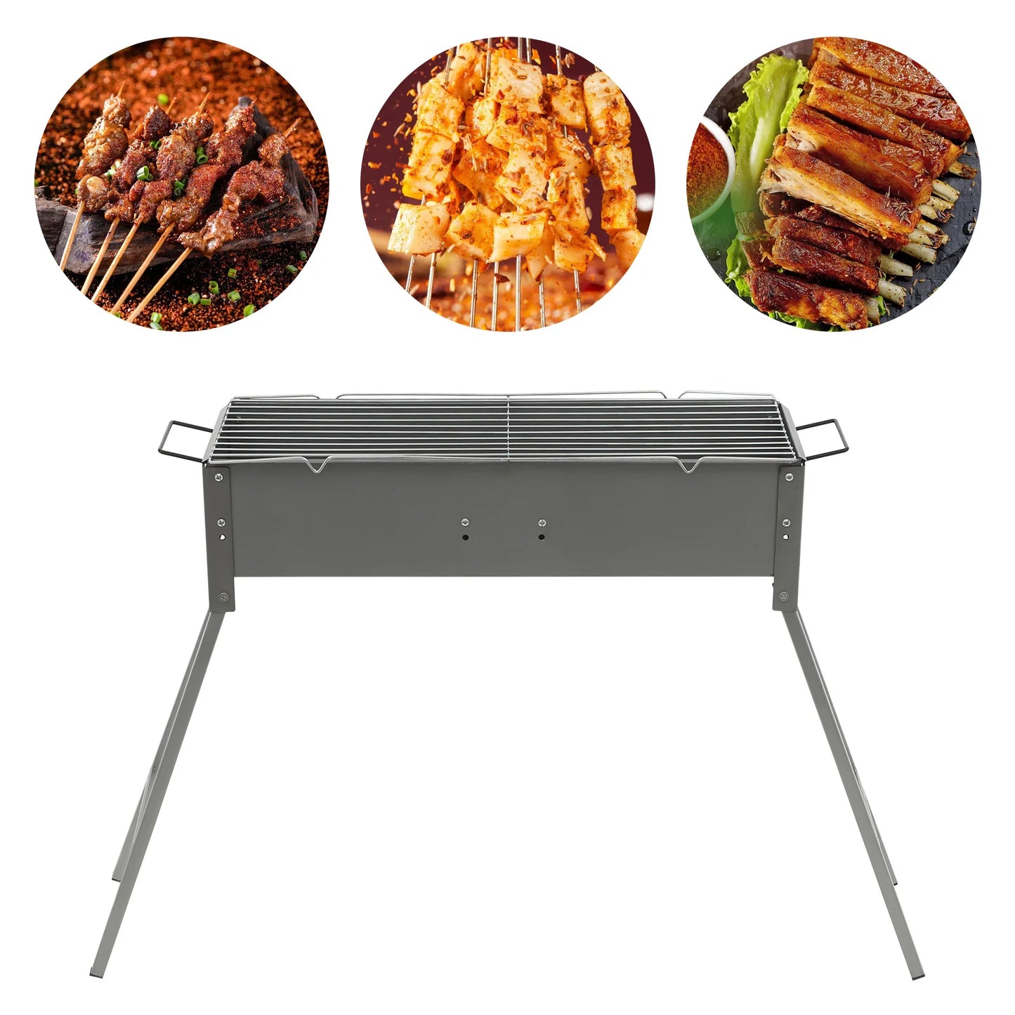 Portable BBQ Grill Folding Camping Barbecue Charcoal Grills