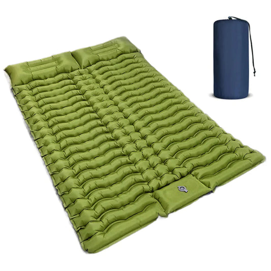 Double Camping Air Mattress with Pillow and Foot Pump
