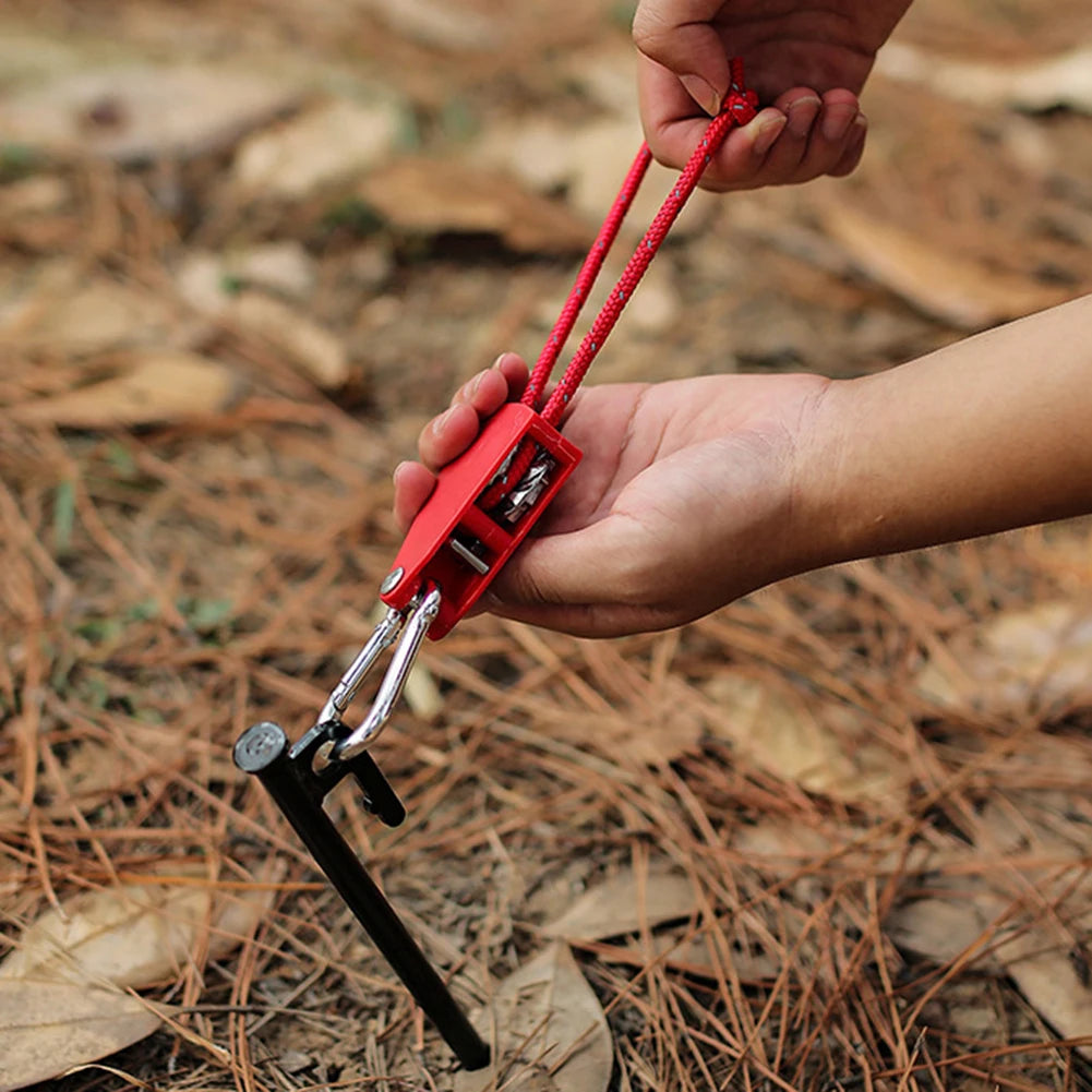 4M Reflective Camping Tent Rope with Adjustable Buckle & Pulley Tensioner (Red Unavailable)