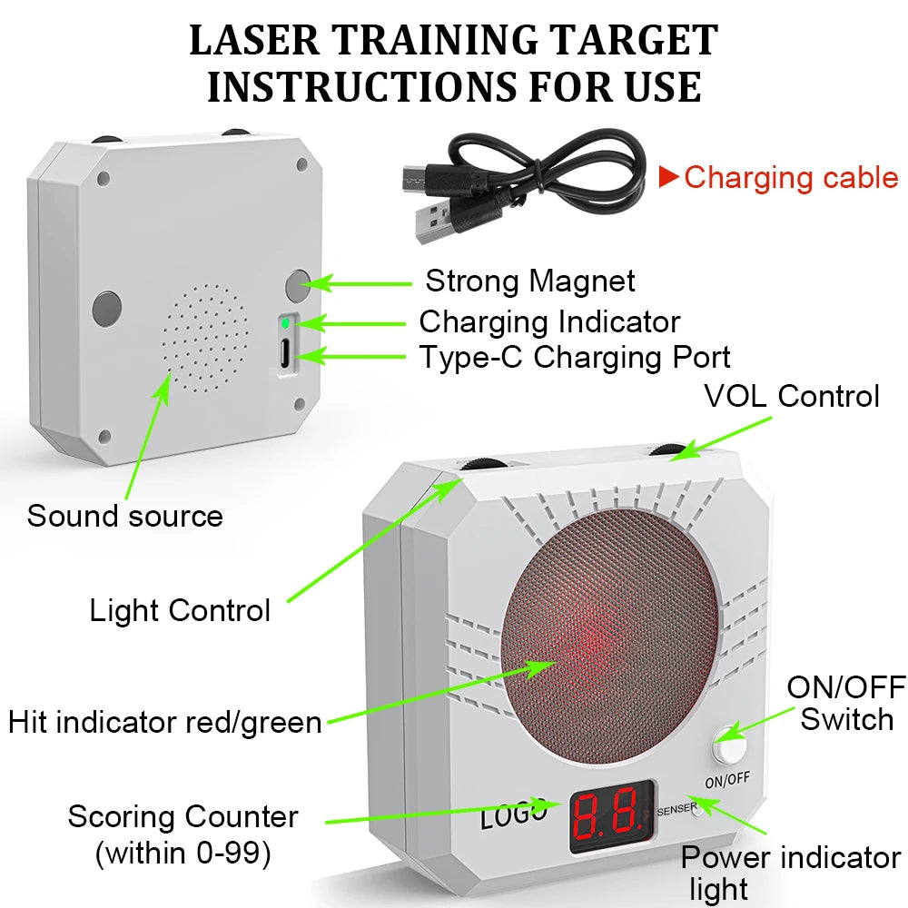 Infrared Electronic Scoring Laser Target with Sound Effects