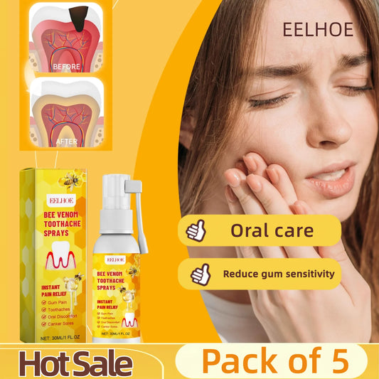 5 Pieces Herbal Oral Spray for Tooth Pain and Gum Care