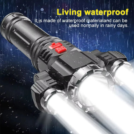3 LED Waterproof Flashlight for Camping Biking and Emergency Use