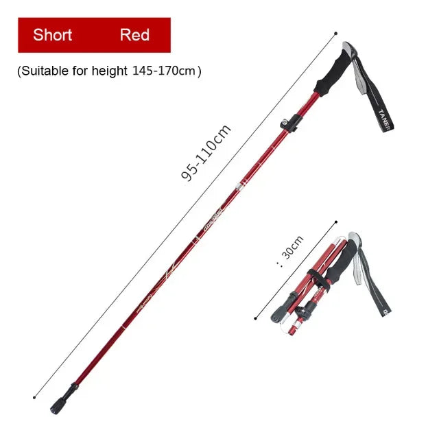 Trekking Stick Folding Poles Camping Ultralight Hiking Stick