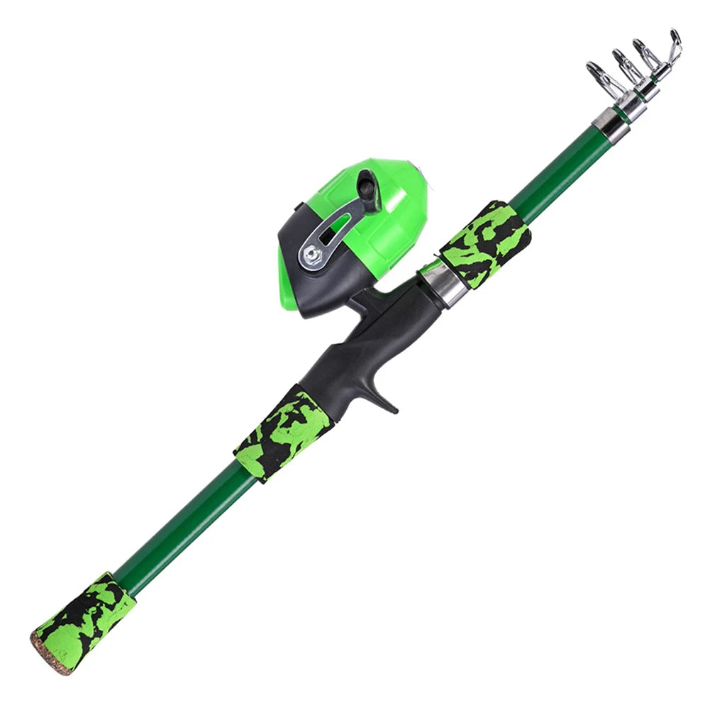 Kids Telescopic Fishing Rod with Reel for Outdoor Lakes & Rivers