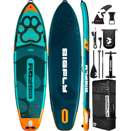 11ft Super Wide Inflatable Stand Up Paddle Board for Family with 100L Backpack
