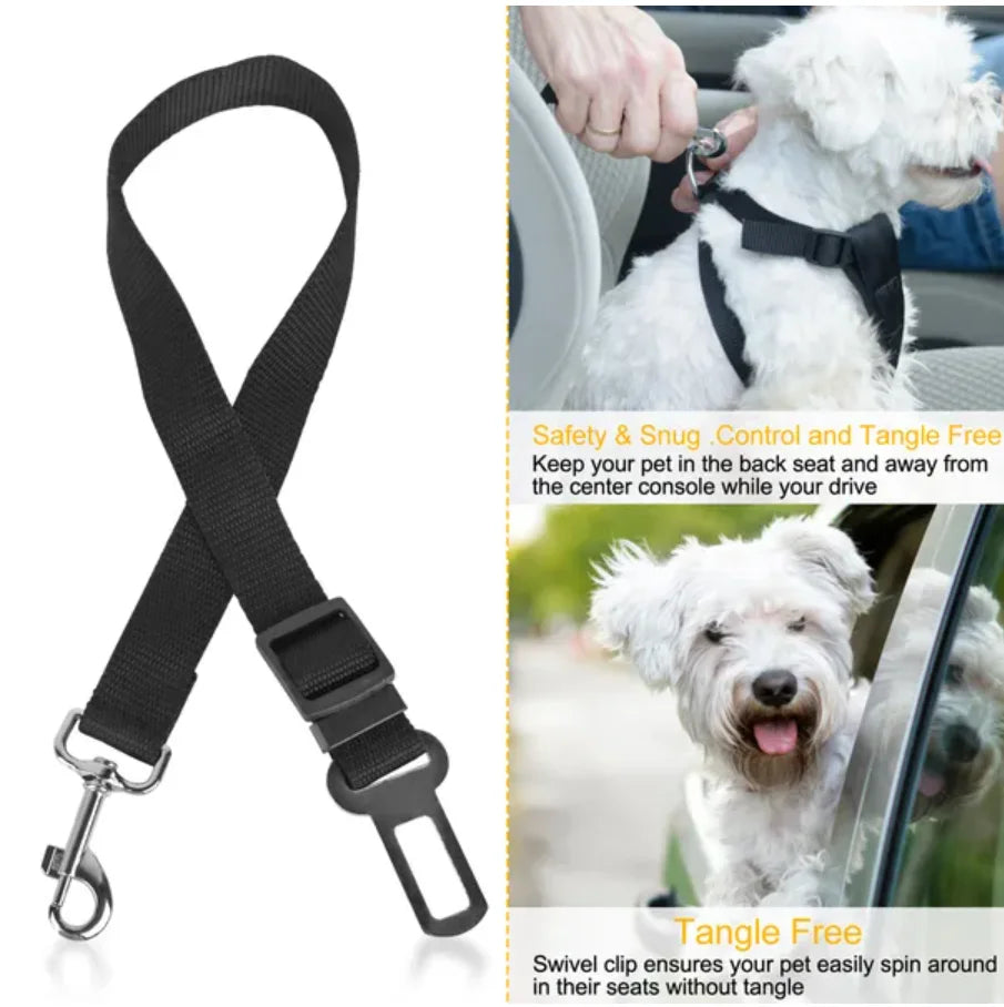 2Pcs Pet Dog Seat Belt Leash, Adjustable Safety Harness
