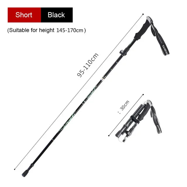 Trekking Stick Folding Poles Camping Ultralight Hiking Stick