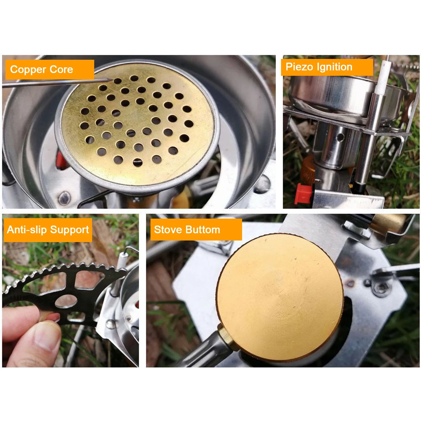 3900W Portable Camping Gas Stove with Ignition