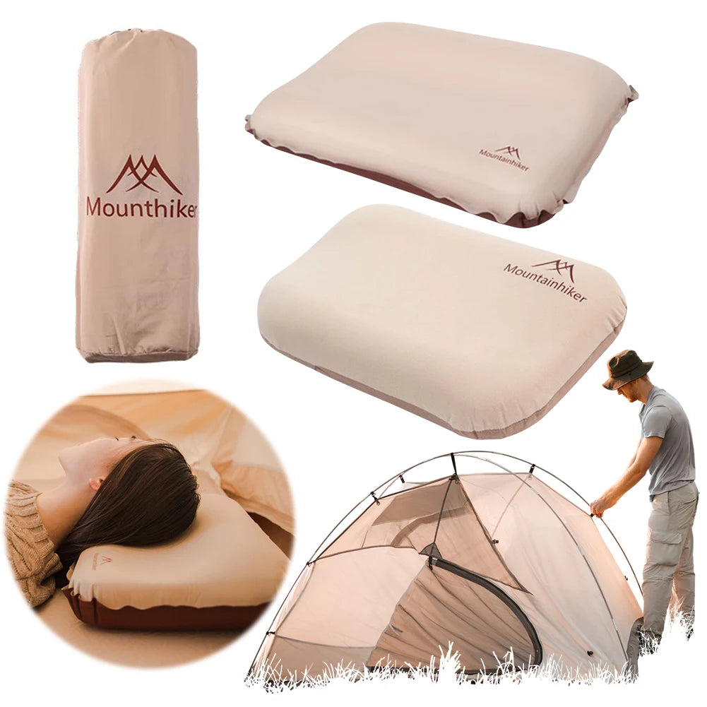 Ultralight Ergonomic Inflatable Camping Pillow with High Rebound Support