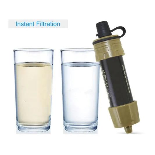 Mini Portable Water Filter Straw for Hiking, Camping & Survival