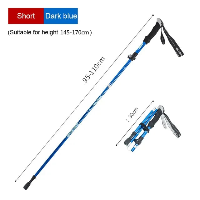 Trekking Stick Folding Poles Camping Ultralight Hiking Stick