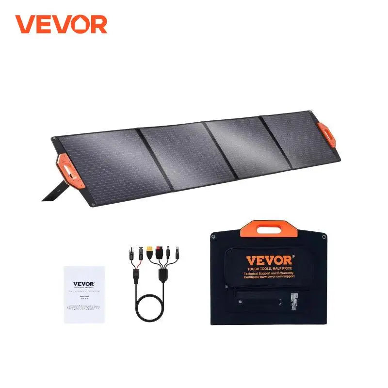 VEVOR Foldable Monocrystalline Solar Panel Charger Waterproof for Camping and Power Stations