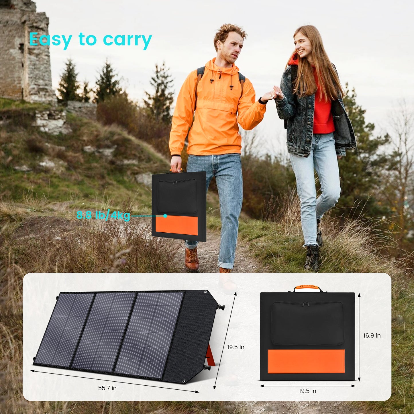 Foldable 100W Portable Solar Panel