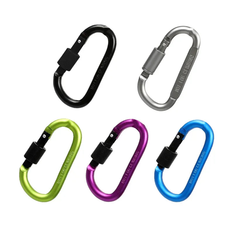 5PCS Aluminum Carabiner Clip Set for Camping, Hiking, and Keychains