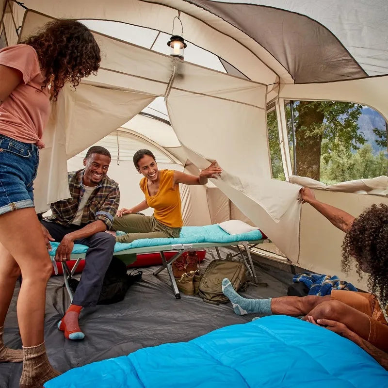 Coleman Weatherproof 10 Person Family Camping Tent with Divider