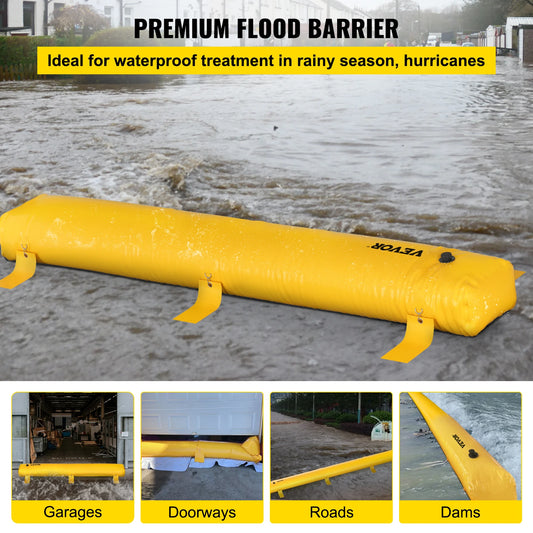 SucceBuy Reusable PVC Flood Barrier Water Diversion Tubes
