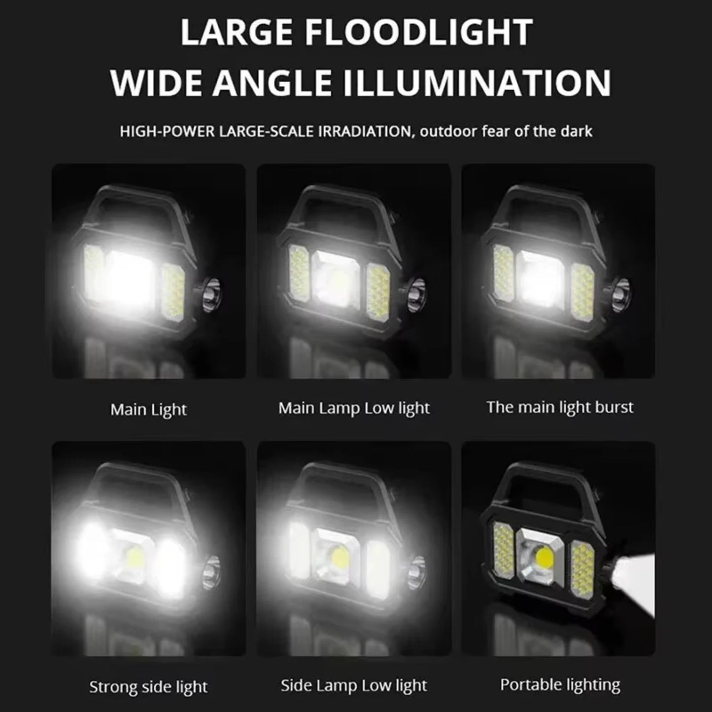 Solar Rechargeable Zoomable Waterproof Flashlight