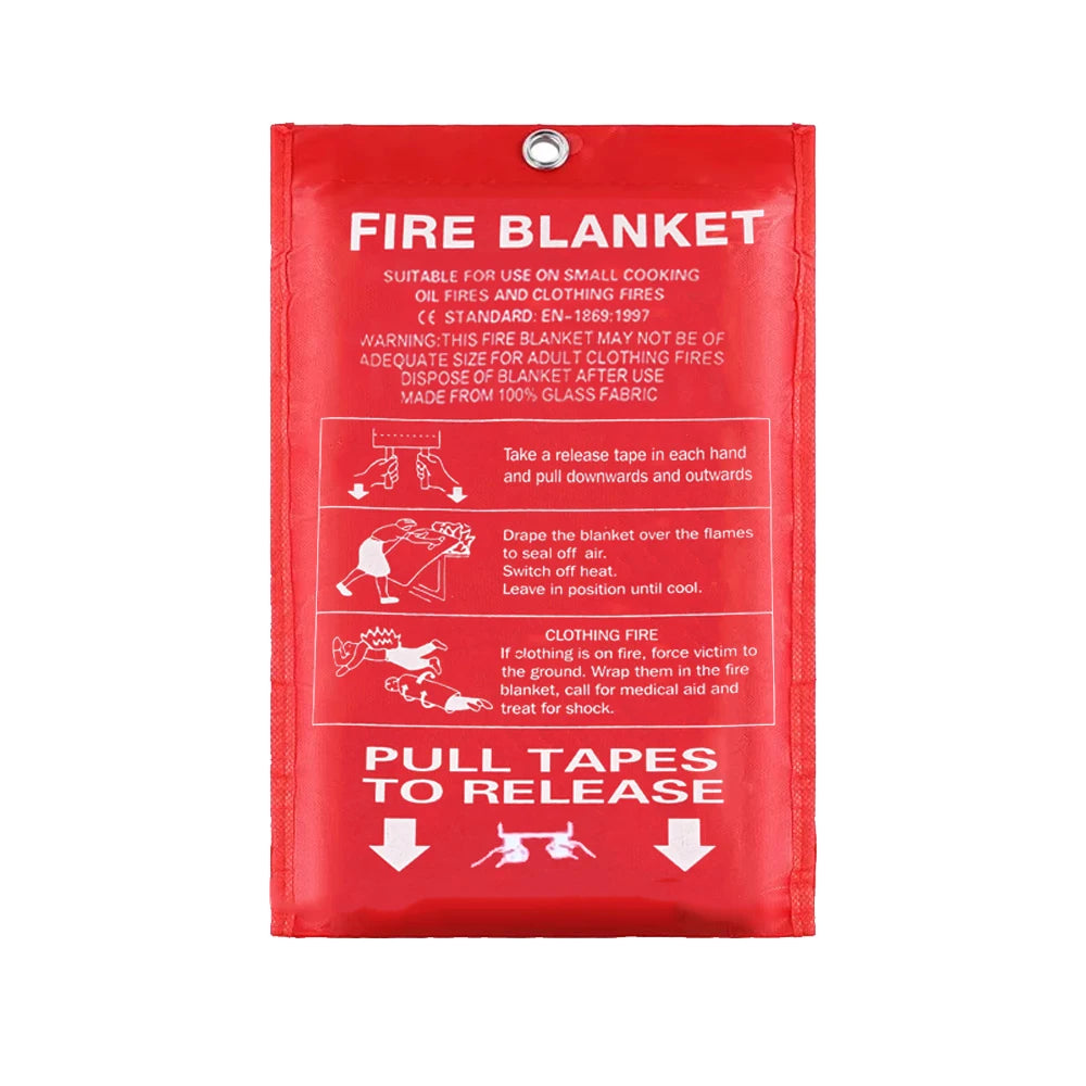 Fiberglass Fire Blanket Emergency Flame Retardant Suppression Safety Cover