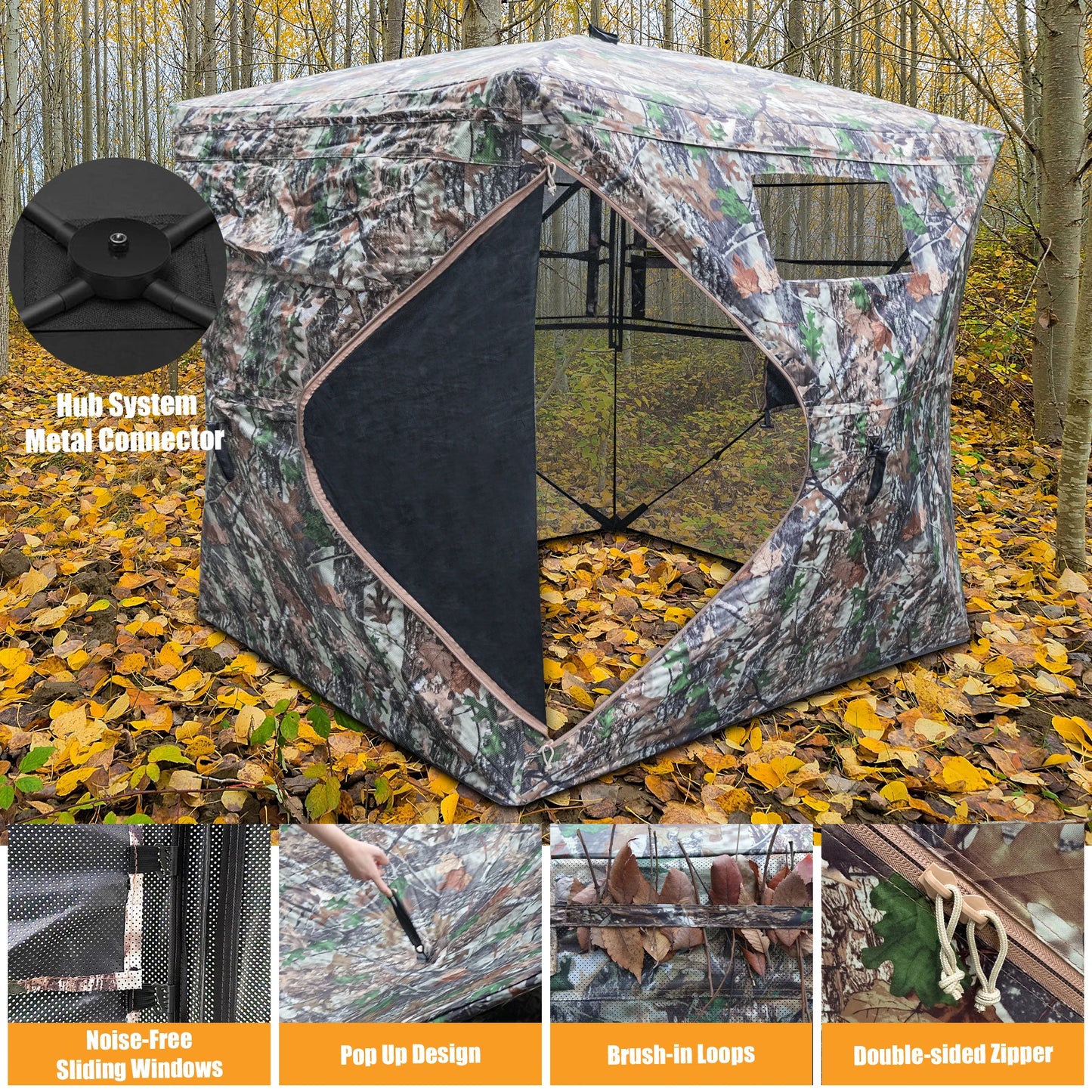 See-Through Pop-Up Hunting Blind with Carrying Bag for Deer and Turkey Hunting