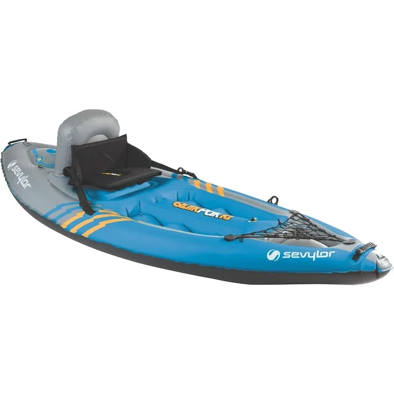 1 Person Inflatable Kayak with Backpack and Quick Setup