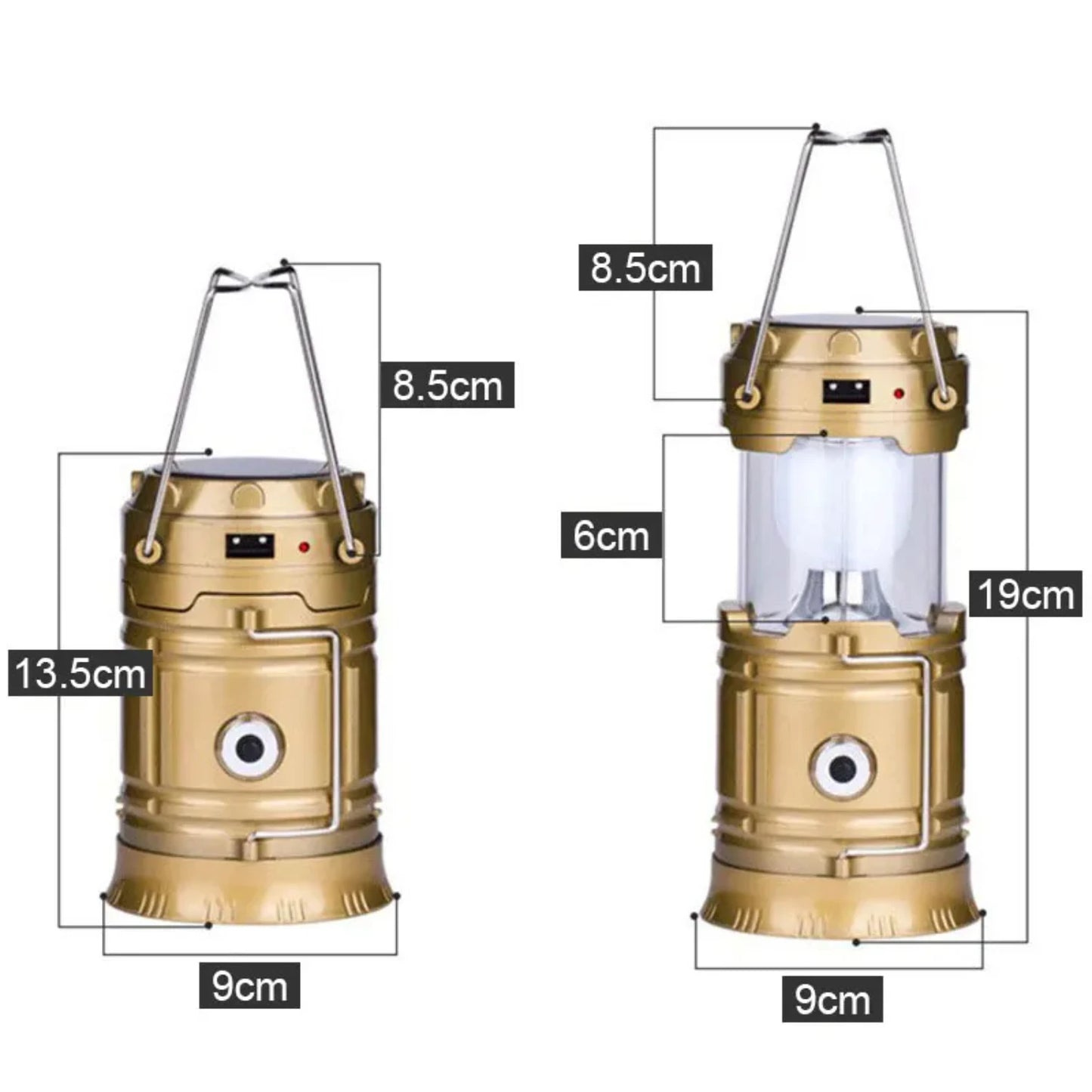 Rechargeable Solar Power Camping Light Fan Lantern