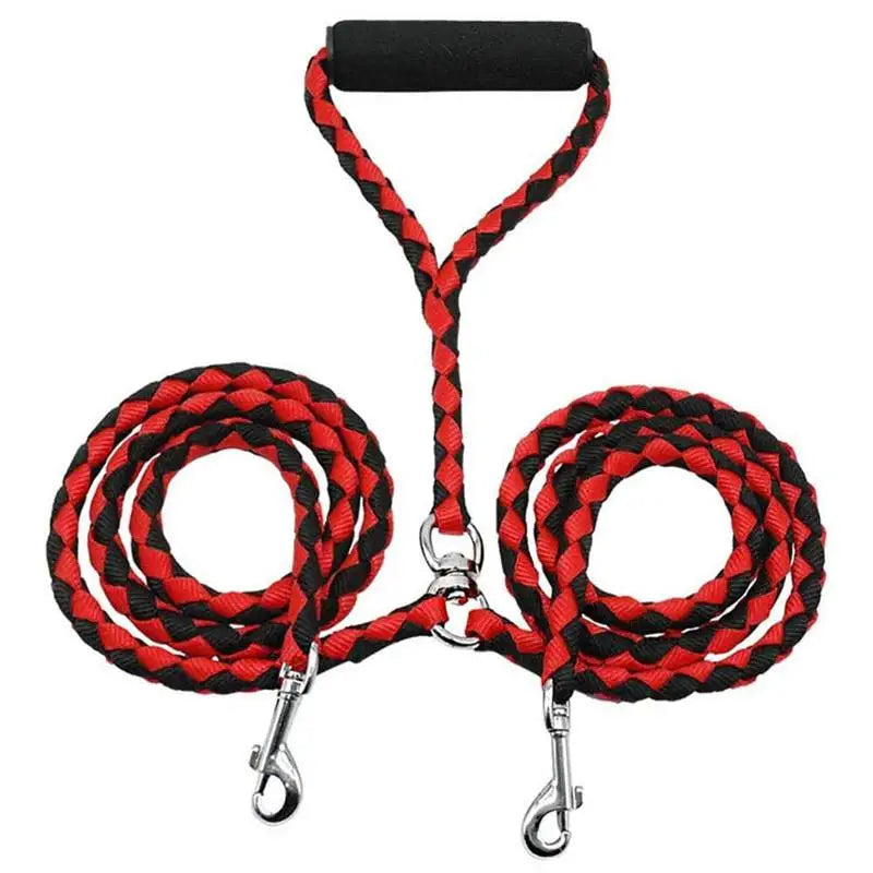 Tangle-Free Dual Dog Leash with 360° Rotation