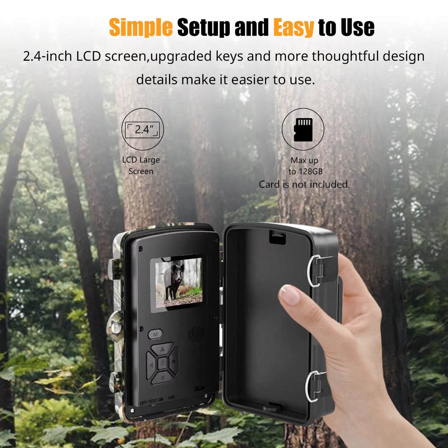 1080P Infrared Night Vision Hunting Trail Camera IP66 Waterproof