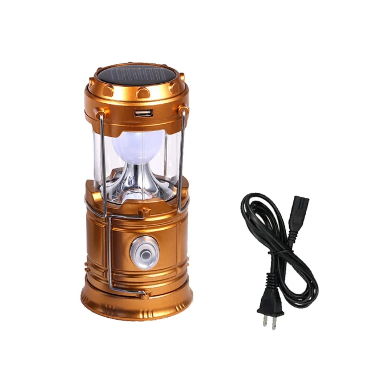 Rechargeable Solar Power Camping Light Fan Lantern