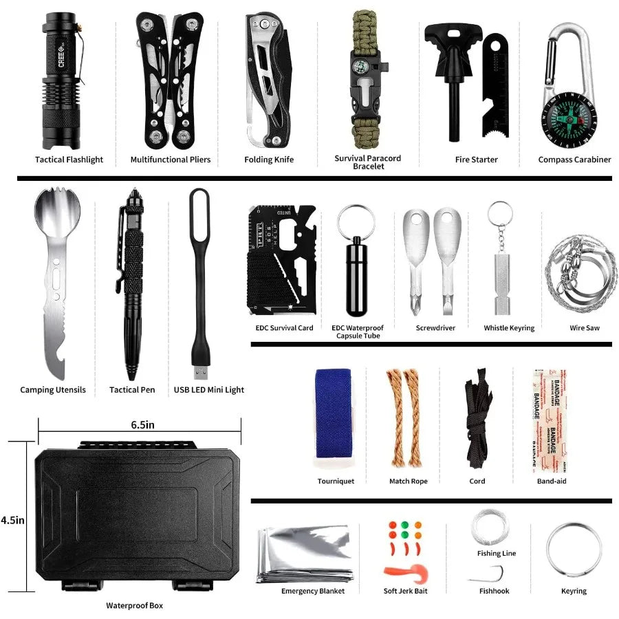 Antarctica Emergency Survival Gear Kits 60 in 1