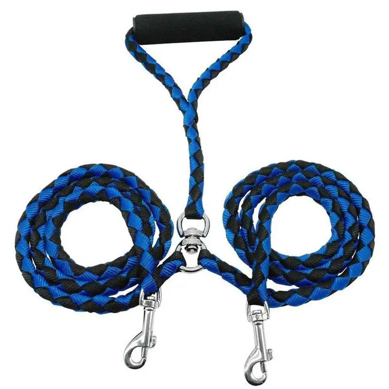 Tangle-Free Dual Dog Leash with 360° Rotation