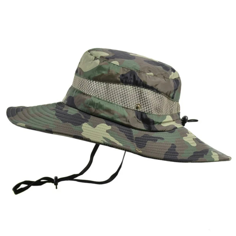 Summer UV Protection Wide Brim Fishing Hat