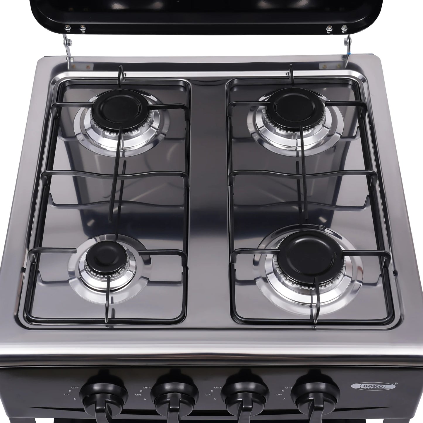 4 Burner Portable Gas Stove with Wind Shelter for Outdoor Cooking and Camping