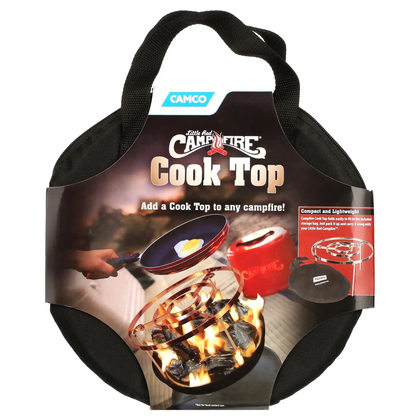 Camco Campfire Stove Top - Foldable Legs
