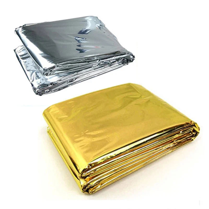 Folding Emergency Thermal Blanket for Outdoor Survival & First Aid