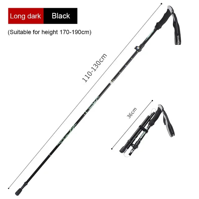 Trekking Stick Folding Poles Camping Ultralight Hiking Stick