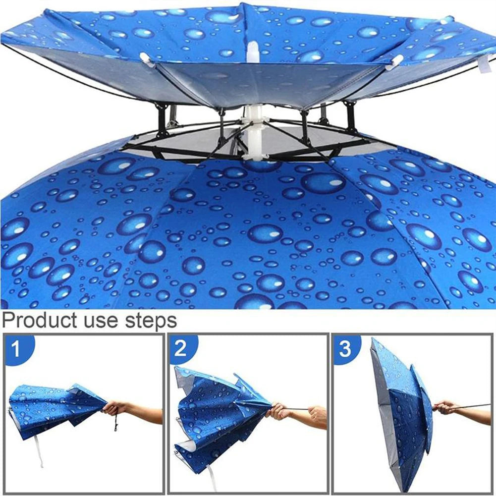 Outdoor Fishing Umbrella Portable Folding Double-layer Windproof UV-proof