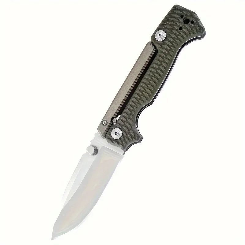 Stainless Steel Outdoor Survival and Camping Knife - Green